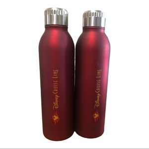 Set of 2 Disney Cruise Line Aluminum Water Bottles